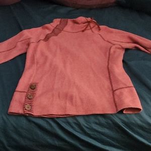 Prana medium,pink, wool, mock neck sweater